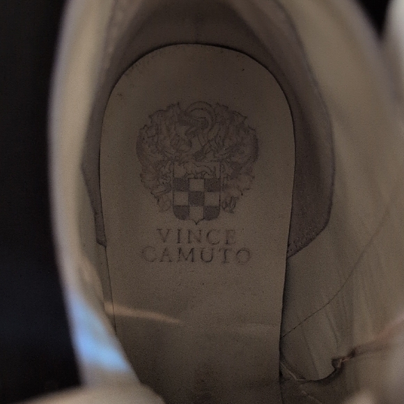 Vince Camuto Cream Lace Up Croc-Embossed Platform Boots - Picture 2 of 4